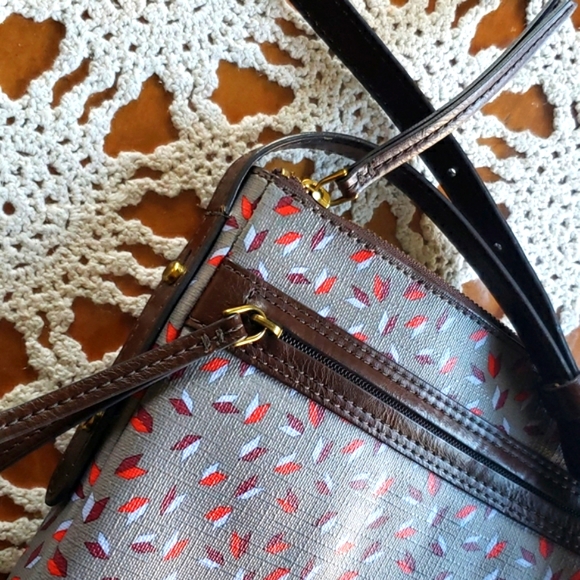 Fossil gray printed woman crossbody bag - Picture 3 of 6